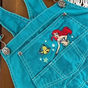 Vintage little mermaid overalls
